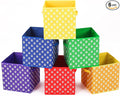 Kathfly 6 Pcs 11" Colorful Fabric Classroom Storage Bins Paw Print Themed Cubby Bins Storage Baskets with Handles for School Classroom Lost and Found Decor Office Home Organizer Supplies