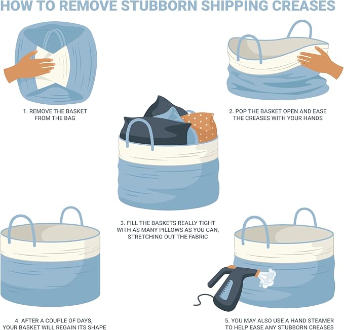 OrganiHaus Cotton Rope Baskets for Shelves, Set of 3, 15x9x10 | Handwoven; a toy bin and organizer for towels, books, or blankets; fits nursery, playroom, or bedroom decor