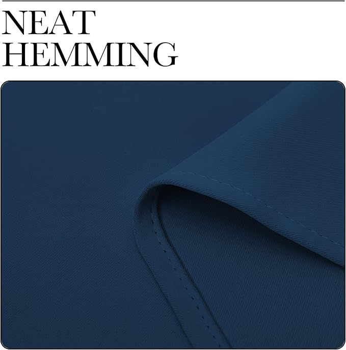 NICETOWN Blackout Window Curtains 70" L, 2 Panels, 34 inch, Moroccan Blue, Grommet Top Room Darkening Thermal Insulated Vertical Window Drapes Modern for Flat/Apartment