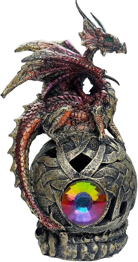 George S. Chen Imports Dragon on Light Up LED Orb Statue Display (71506)