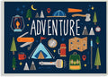 Camping Adventure Sentiment, 13 x 19 Inch Mounted Print on Wall Plaque | Stupell Industries · By Zirkus Design · Ready to hang · Made in USA