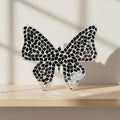 Decorative Sculpture Table Top – Glass Mosaic Butterfly Overmantel Modern Coffee Table Decor - Mango Wood Accent Piece for Coffee Tables, Shelves & Living Rooms – Elegant Home Decor – 5", White