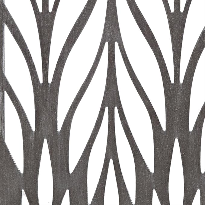 Madison Park Florian Wall Art - Carved Wooden Botanical Leaves Framed, Natural Sheen Finish - Modern Décor for Living Room, Ready to Hang Bedroom Decoration, 12"W x 36"H x 1"D, Reclaimed Grey 2 Piece