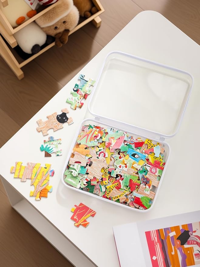 CoiiJoii 3PCS A4-Size Clear Hard Shell Zippered Case, Diaper Bag Organizing Pouches, Waterproof Cosmetic Bag, Kid's Toy Storage Organizer Bins, Pencil Case.