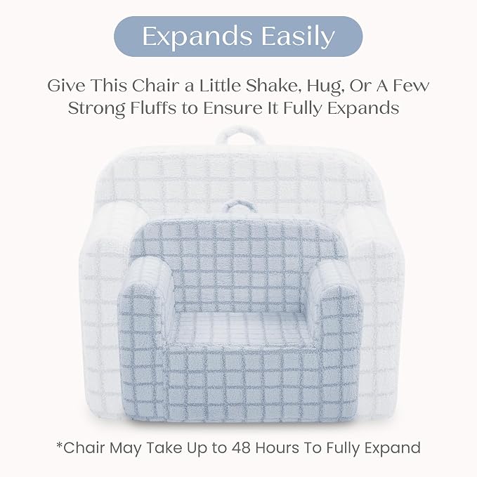 Delta Children Checkered Cozee Chair, Blue