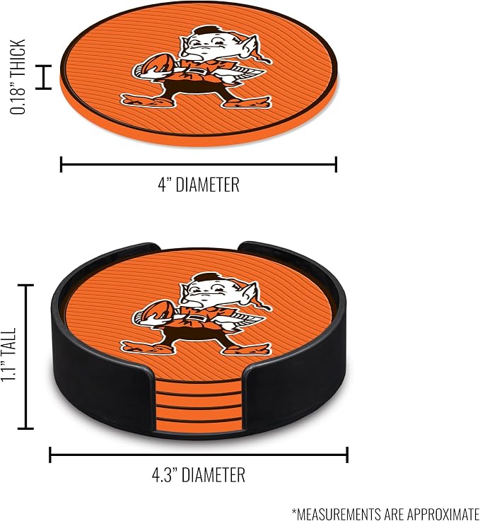 Rico Industries NFL Football Classic Favorites: PVC Coaster Set (4-Pack)