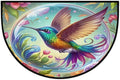 Hummingbird Half Round Door Mat Non-Slip Semi Circle Rug Half Moon Doormat | Animal Hummingbird Soft Washable Welcome Entrance Mat for Outdoor Indoor Floor Bedroom Bathroom Home Kitchen Festival Decor