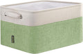 BALEINE 1 Pack Fabric Closet Storage Bins for Shelves, Linen Closet Organizers and Storage, Decorative Baskets for Organizing, Shelf, Clothes, Home, Office (Green, 12"x8"x8")