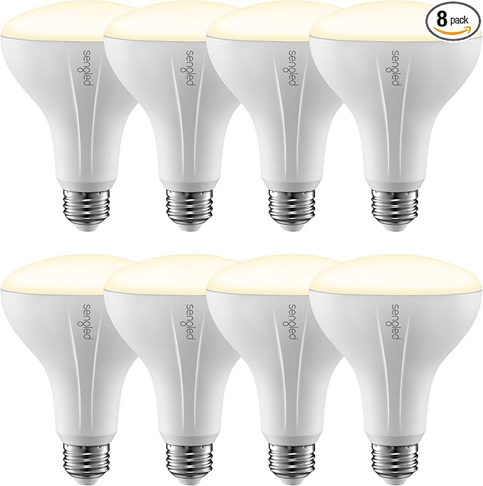 Sengled Smart Bulb, Zigbee Hub Required, Smart Light Bulb Works with Alexa, Google Home, SmartThings, Homekit and Siri, BR30 Dimmable Flood Light Bulb for Cans, Soft White 2700K, 650 LM, 9W, 8 Pack