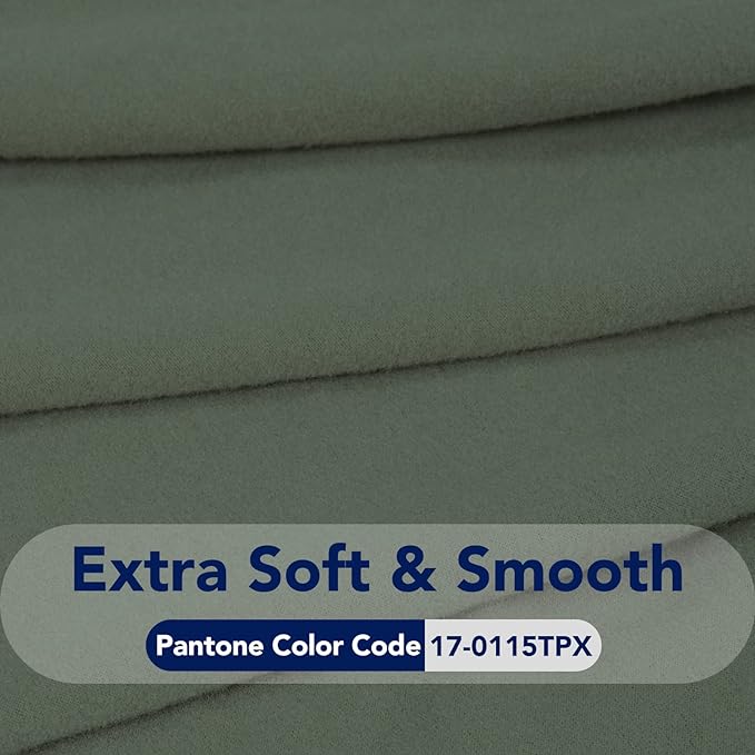 PureFit Stretc Recliner Chair Covers Fleece Soft Couch Covers for Sofa | Grayish Green 4-Pieces Recliner Slipcover Pocket Couch Protector, Fleece Sofa Cover Washable with Non Slip Elastic Bottom