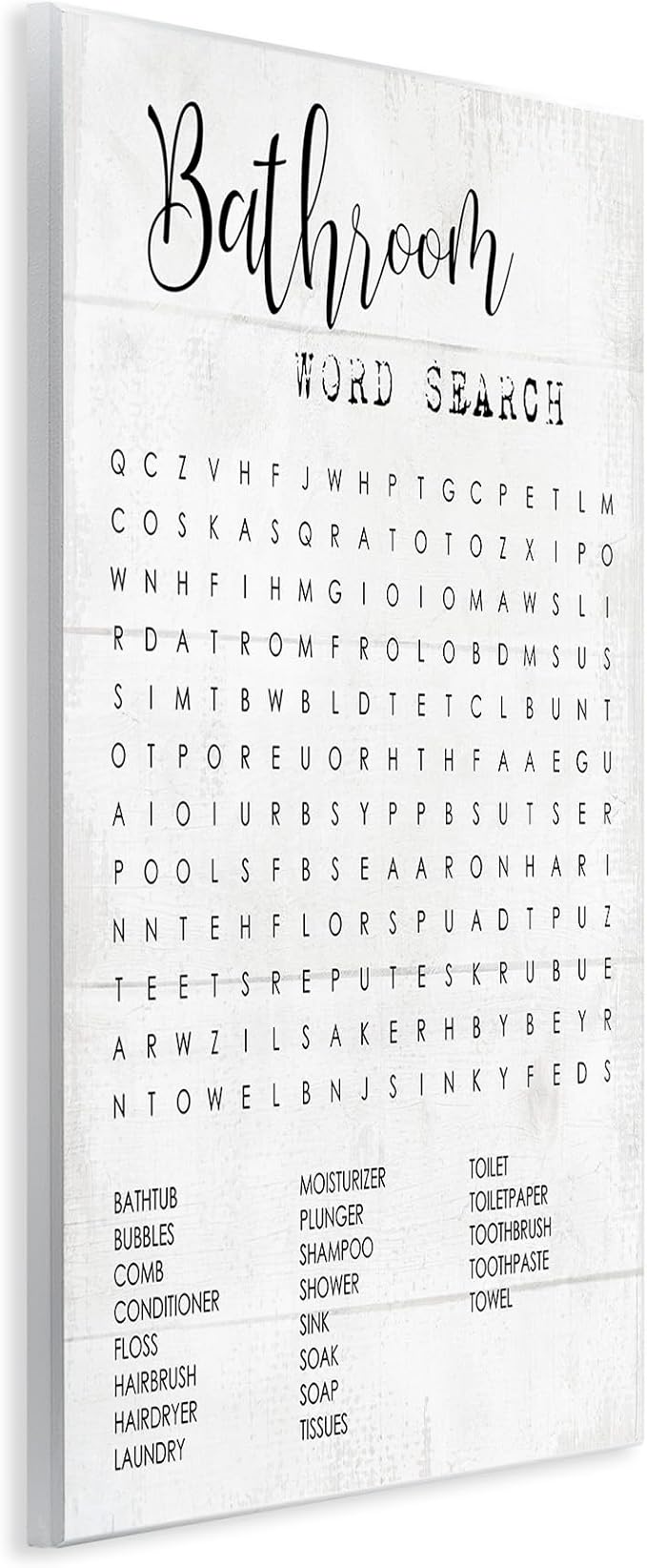 Stupell Industries Bathroom Word Search Fun Family Word Design Wall Plaque Art Design By Artist Daphne Polselli 13 x 19 | Stupell Industries · By Lil' Rue · Hand finished · Ready to hang · Made in USA