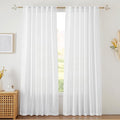RYB HOME Sheer Curtains White 90 inches Long by RYBHOME