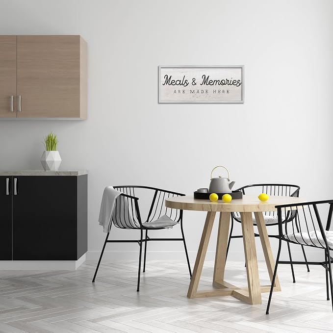 Meals and Memories Kitchen Sign, 10 x 24 Inch Framed Giclée Print | Stupell Industries · By Lil' Rue · Ready to hang · Rustic charm for kitchen or dining room · Made in USA