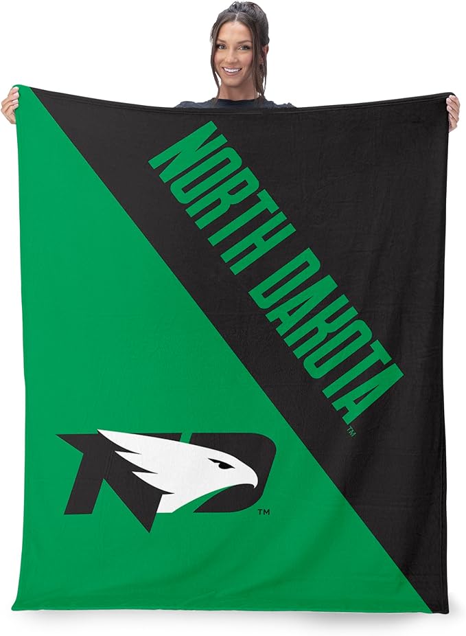 Northwest NCAA Silk Touch Throw Blanket, Ultra Soft Plush Polyester, Lightweight Warm Decorative Fan Gift, 46 x 60 in