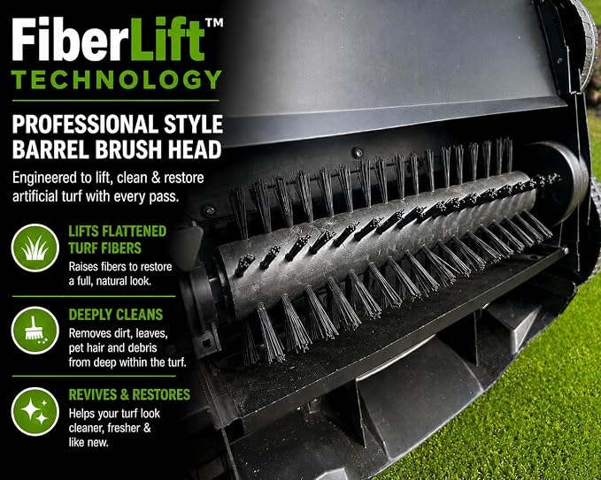 Turf Power Sweep™ MAX + Turf Power Jet™ 40V Cordless Artificial Turf Sweeper & Blower Combo Lifts Flattened Fibers, Removes Debris & Pet Hair