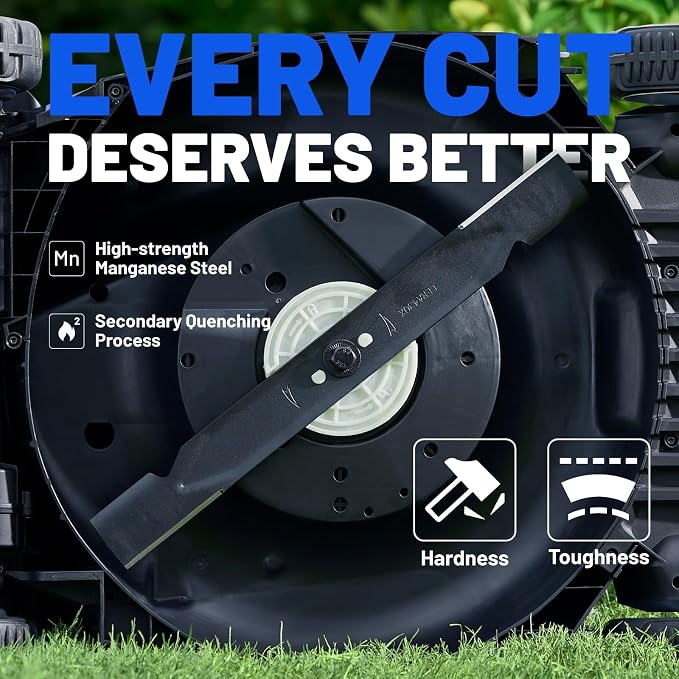 Litheli 21" Electric Lawn Mower Cordless, Self-Propelled Electric Mower with 40V Brushless Motor, Battery Powered Lawn Mower 2×8.0Ah Batteries and Rapid Charger Included