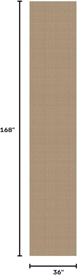 IOHOUZE Washable Exrea Long Hallway Runner Rug 3x14 Non Slip Rubber Backed Kitchen Runner Entryway Runner Indoor, Woven Rugs Floor Carpet for Kitchen Hall Entryway Stair, Orange/Tan/Brown