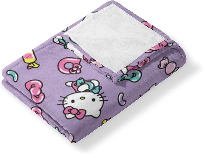 Northwest Hello Kitty Silk Touch Throw Blanket, 46" x 60", Candy Cute