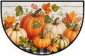 Thanksgiving Half Round Door Mat Outdoor Doormat Bedroom Entrance Rug A4 | Autumn Pumpkin Thanksgiving Semi Moon Door Mat Non-Slip Absorbent Kitchen Rug Indoor Welcome Bath Mat 36" X 24"