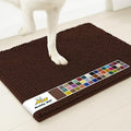 Muddy Mat® | Super Water Absorbent Door Mat Indoor, Microfiber Quick Dry Chenille Entryway Rug, Slip Resistant Front Door Mat, Indoor Mats for Entryway, Machine Washable Pet Rug, Chocolate 20" x 48"