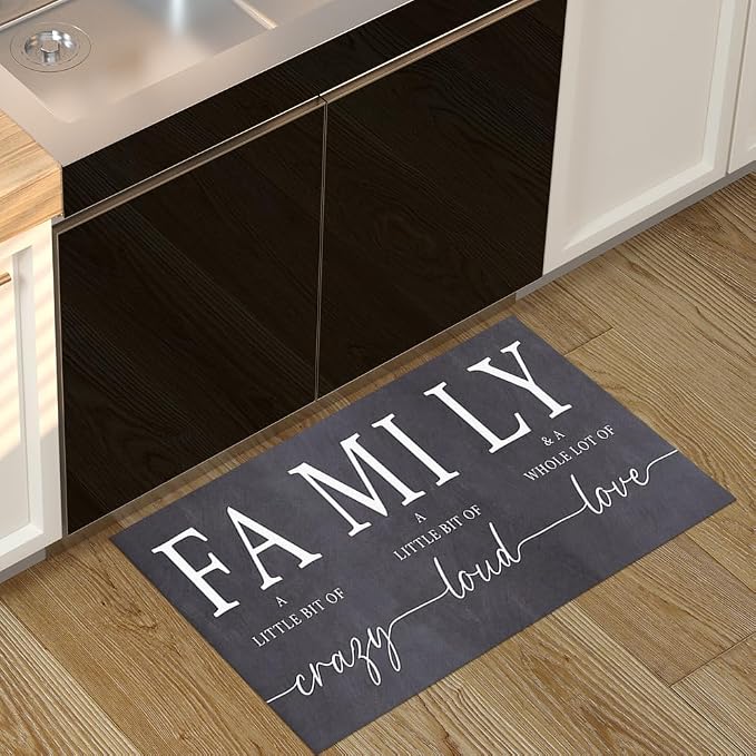 GUBIYU Grey Area Rugs for Living Room Farmhouse Stain Resistant Non Skid Rubber Backing Washable Rug for Bedroom Dining Room Inspirational Rustic Home Decor Large Floor Carpet Hallway Rugs 23.6"x35.4"
