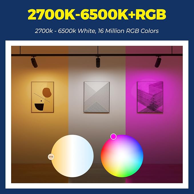 Lightinginside GU10 Smart Light Bulbs 50W Equivalent, 38°Beam Angle, Smart Bulb Works with Alexa/Google Home/SmartLife, 5W 420LM, RGBCW Bluetooth Spotlight Track Light, 2.4G WiFi, ETL Listed, 4PCS | Work with Alexa/Google Home/SmartLife, 5W 420LM Spotl...