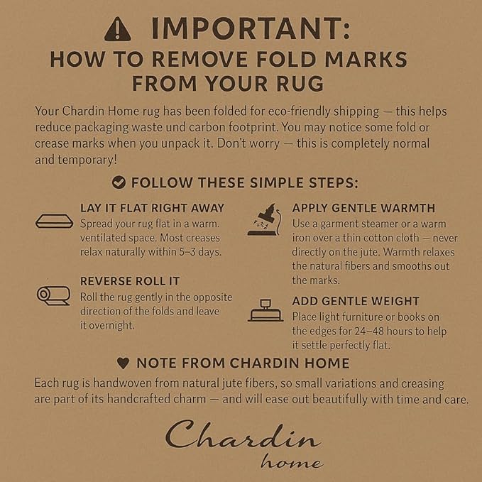 Chardin home Hand Woven Natural Jute Braided Rug – 2x7 Oval | Rustic Boho Farmhouse Style | Solid Natural Fiber Rug for Hallway, Entryway, Kitchen, Bedroom, Dining Room, Study, Office