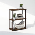 Furinno Turn-N-Tube Book Shelf, 3-Tier Bookshelf, Bookcase with Multipurpose Compact Display Rack, 11.6 x 23.6 x 29.6, for Living Room, Bedroom, Home Office, Walnut/Brown