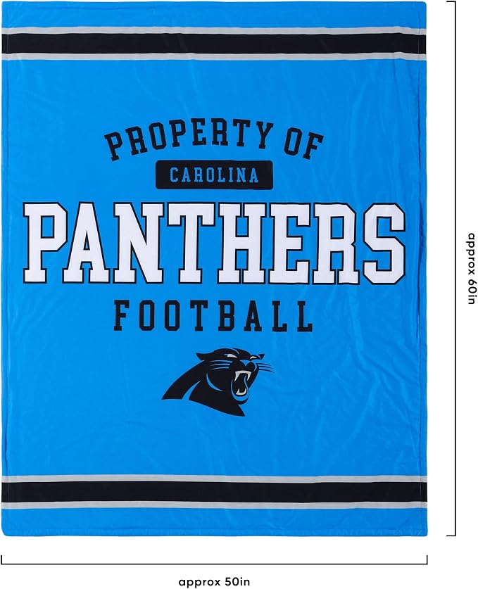 FOCO NFL Unisex-Adult NFL Team Logo Property 60" x 50" Sherpa Plush Throw Blanket