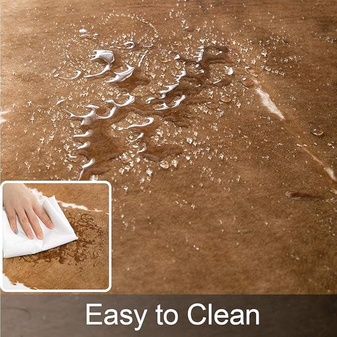 AROGAN Premium Faux Cowhide Rug 110 x70 cm/3.6 x 2.3 feet, Durable and Large Size Cow Print Rugs, Suitable for Bedroom Living Room Western Decor, Faux Fur Animal Cow Hide Carpet, Brown