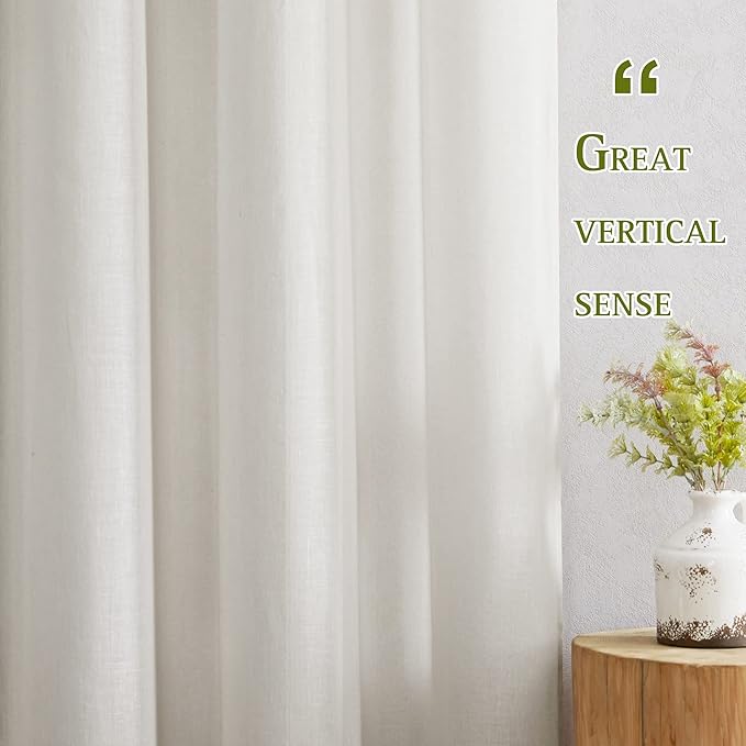 NICETOWN Natural Linen Curtains - Image 5