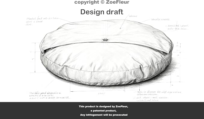 2-in-1 Human & Pet Shared Round Sofa Dog Bed with High Resilience Foam, Modern Neutral Tone Indoor Pet Furniture(Brown)