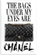 Glam Bags Under My Eyes Humor, 13 x 19 Inch Mounted Print on Wall Plaque | Stupell Industries · By Amanda Greenwood · Ready to hang · Fun gift for fashion lovers · Made in USA