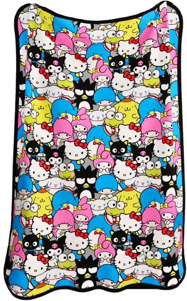 Collectibles Hello Kitty & Friends Bedding Super Soft Cozy Blanket, 62 in x 90 in, (Officially Licensed Product) by Franco