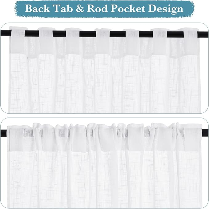 RYB HOME White Curtains & Drapes - Image 2