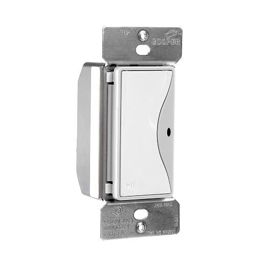 Eaton Z-Wave Plus RF9601WS Wireless Switch, Single Pole, 3-Way, 3-Way, White Satin