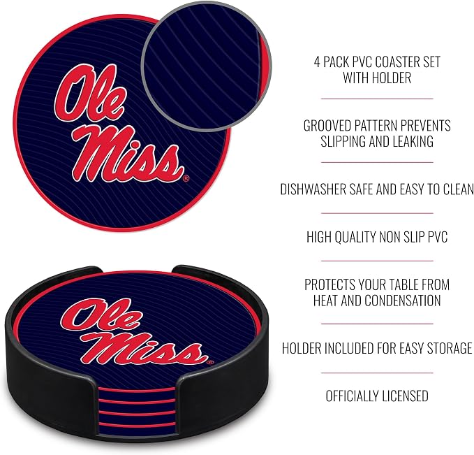 Rico Industries NCAA 4pack Coaster Set - Classic Favorites