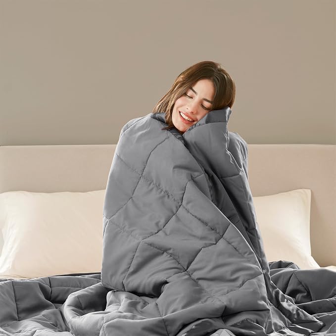 Madison Park Down Alternative King Blanket for Bed, Satin Trim, Charcoal | Lightweight Windom Blanket Premium 3M Scotchgard Moisture Wicking Treatment, OEKO TEX, Soft Bed Cover, All Season