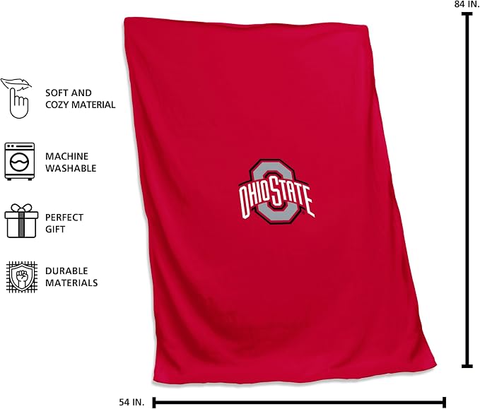Logo Brands NCAA Unisex-Adult Sweatshirt Blanket