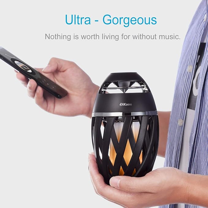 DiKaou Gifts for Men, Him, Outdoor Bluetooth Speaker, Unique Gifts for Him Dad, Wireless Speaker Waterproof with Torch Light, BT5.0 with HD Audio and Enhance Bass, Birthdays Gifts for Men Her Women