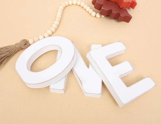 Wooden One Letter Sign for 1st Birthday - Wooden One table centerpieces, 1st Birthday Decorations, One standing Letters for 1st Birthday, First Birthday Photo Shoot Prop