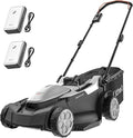 Litheli 40V Coreless Lawn Mower 18inch, Battery Powered with 6-Position Height Adjustment, 2x4.0Ah Battery Include