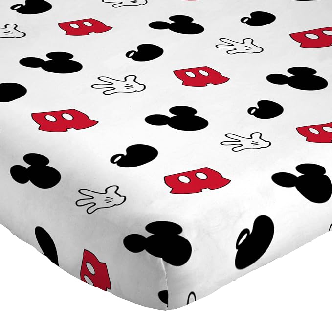 Jay Franco Disney Mickey Mouse Kids Twin Sheet Set 3 Piece - Reversible | Super Soft Brushed Microfiber, Deep Pocket, Breathable, Machine Washable Kids Bedding (Official Disney Product)