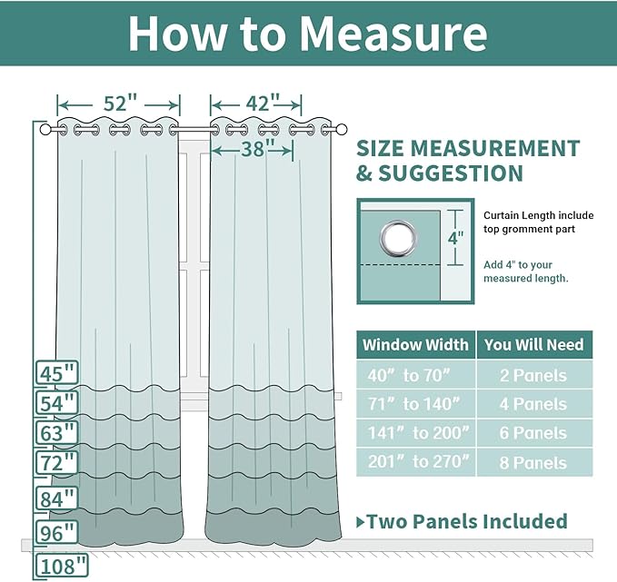 Yakamok 63 Inch Long Blackout Curtains Room Darkening Thermal Insulated with Grommet Window Curtain for Bedroom, 52Wx54L inch, Sage Green, 2 Panels