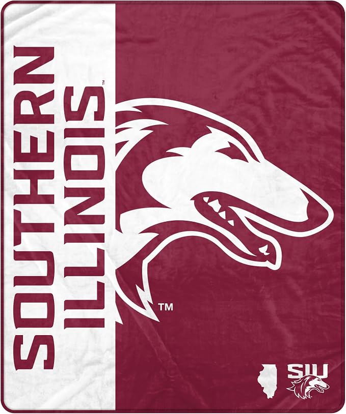 Pegasus Sports NCAA Southern Illinois Salukis Endzone Ultra Soft Tailgate Throw
