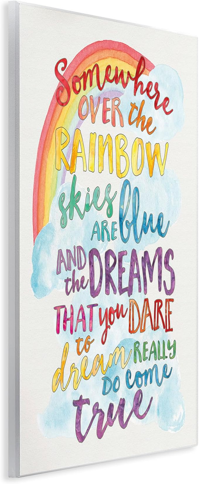 Rainbow Lyrics and Cloud, 10 x 15 Inch Mounted Print on Wall Plaque