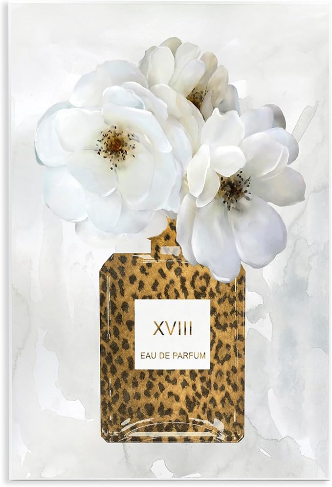 Stupell Industries 'Leopard Pattern Perfume Bottle', Wall Plaque Art, 13 x 19 Inches, Easy to Hang and Sturdy, Made in USA, by Carol Robinson