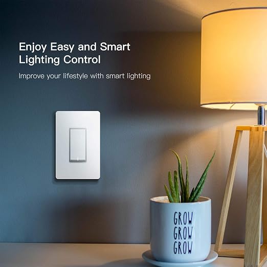 TREATLIFE 3-Way Smart Light Switch, 2.4GHz WiFi Smart Switch Compatible with Alexa, Google Home & SmartThings, Remote Control, Scheduling, Neutral Wire Required, 1 Pack