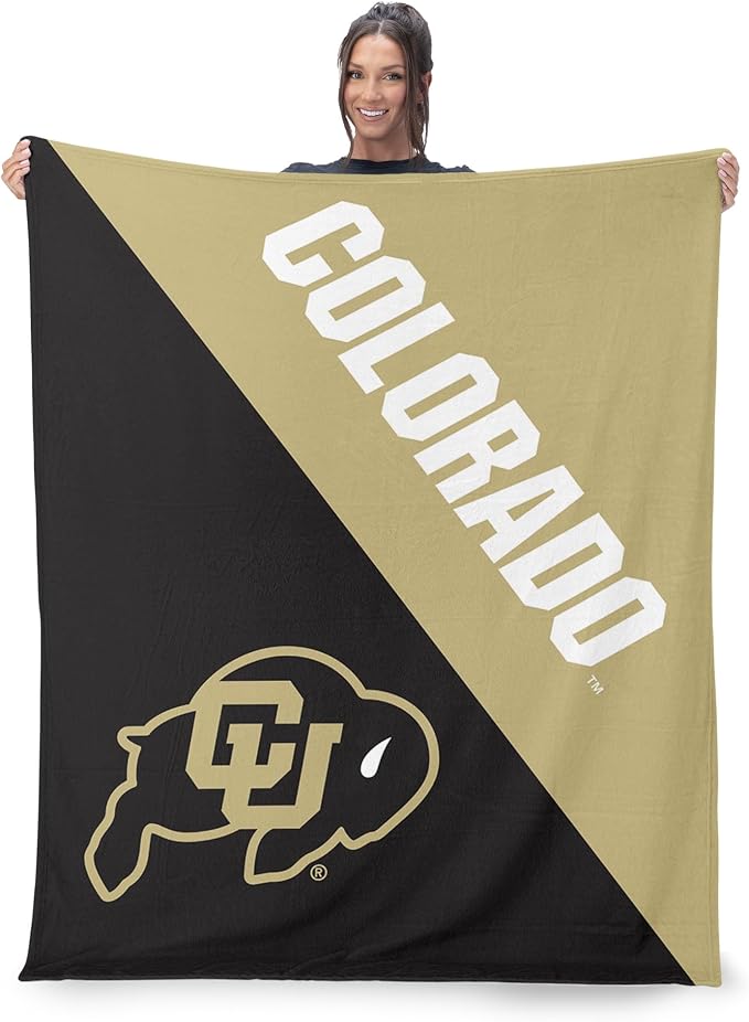 Northwest NCAA Silk Touch Throw Blanket, Ultra Soft Plush Polyester, Lightweight Warm Decorative Fan Gift, 46 x 60 in