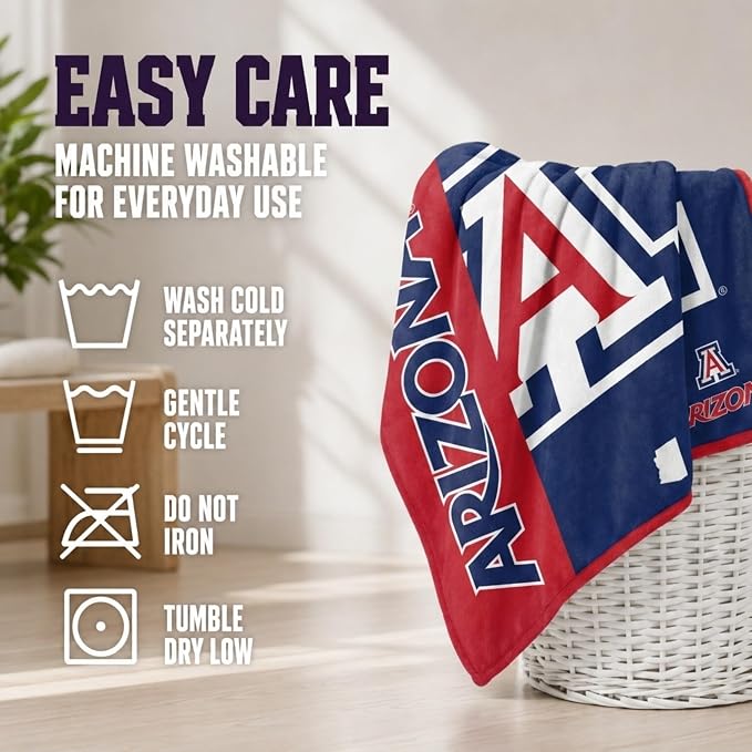 Proformance Home NCAA Arizona Wildcats Endzone Ultra Soft Tailgate Throw